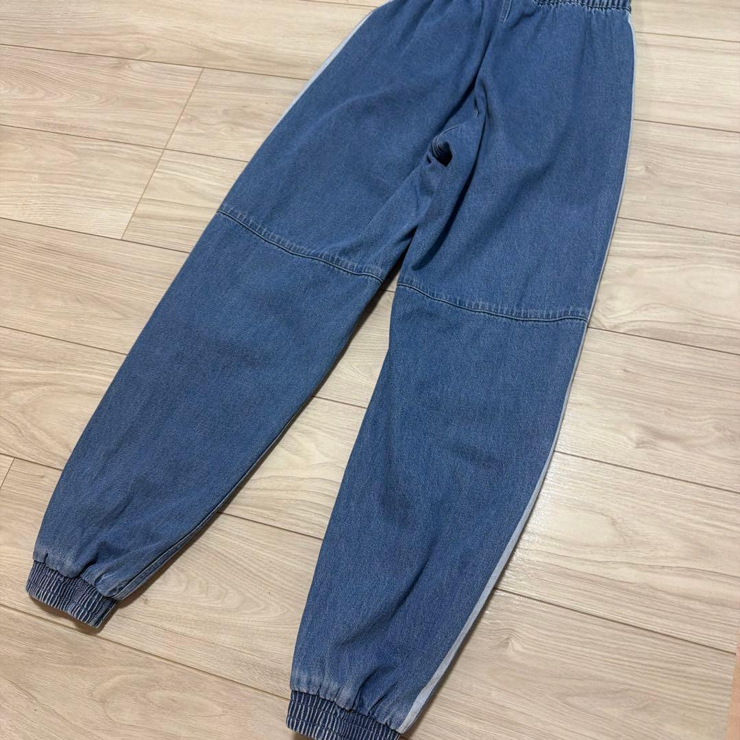【廃盤】adidasデニムトラックパンツ アディカラーブルーL ジョガーパンツ