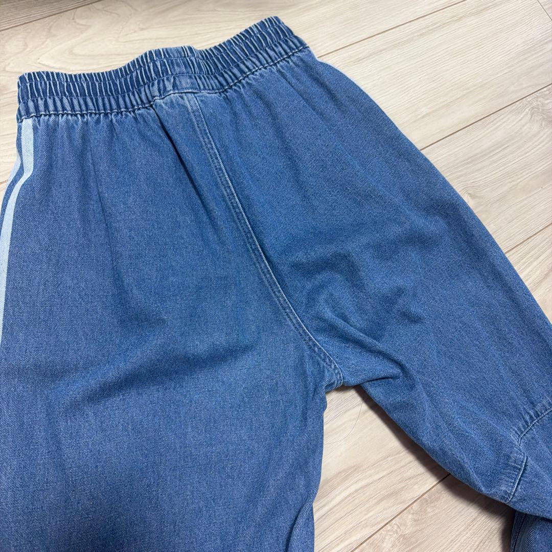 【廃盤】adidasデニムトラックパンツ アディカラーブルーL ジョガーパンツ