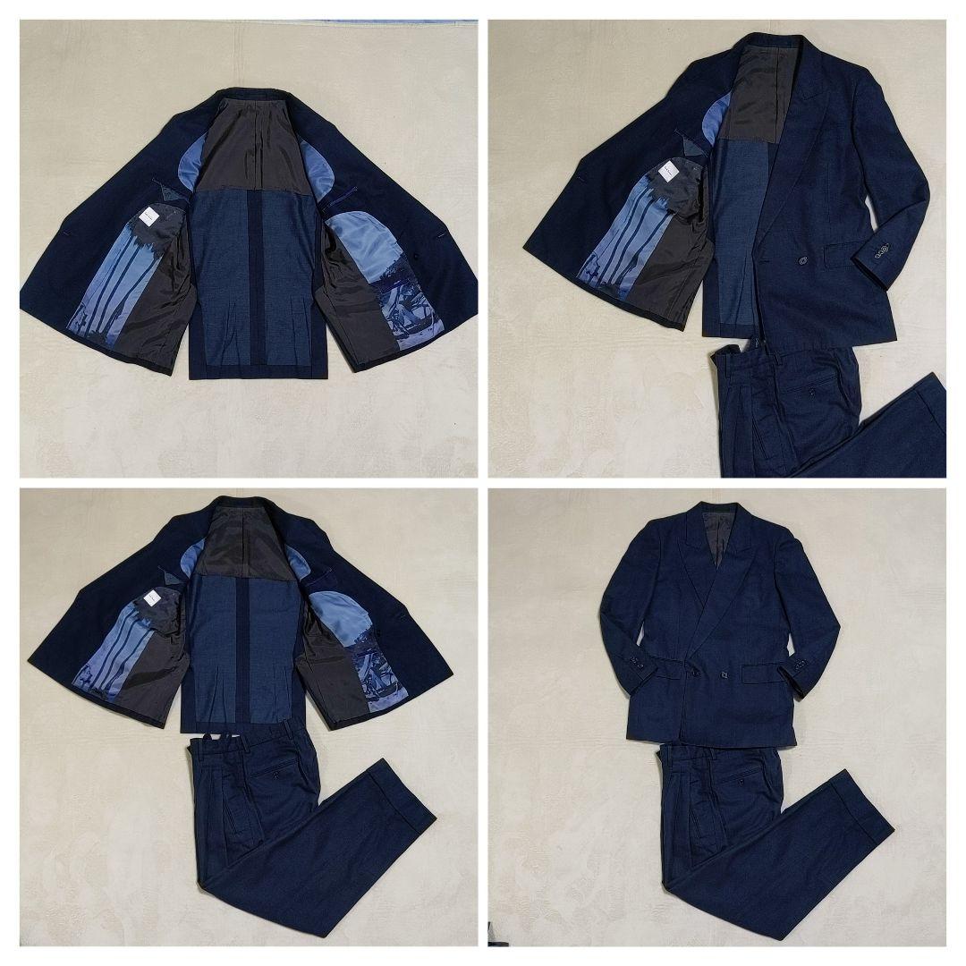 【美品】　現行タグ　ポールスミス　ダブルスーツ　麻シルク　オーバーシルエット