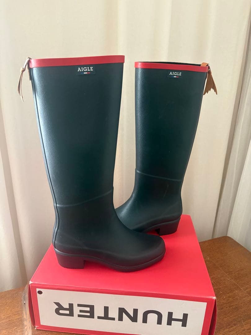 AIGLE エーグル ブラック　 ブーツ　レインブーツ長靴
