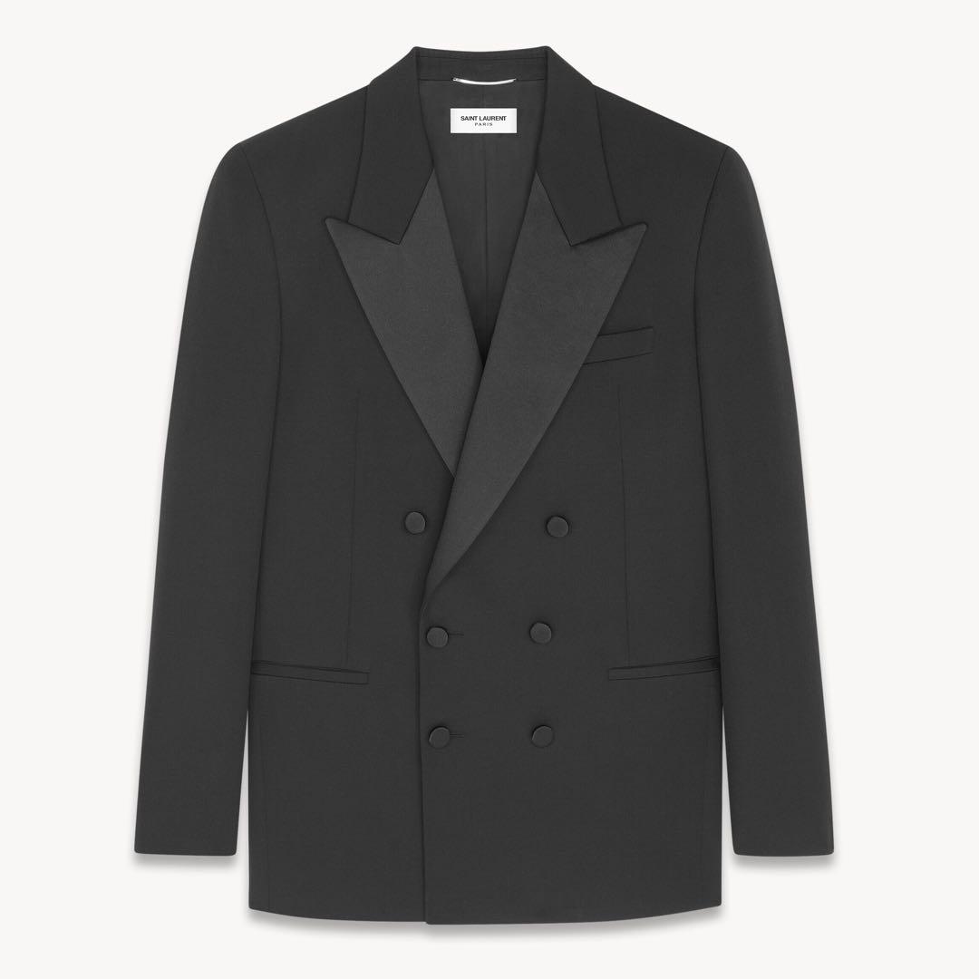 極美品 SAINT LAURENT PARIS スモーキングジャケット 50