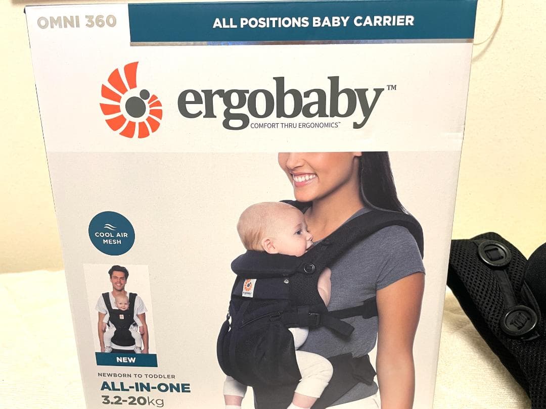 美品★付属品あり★おまけ付★ergobaby オムニ360 cool air 黒