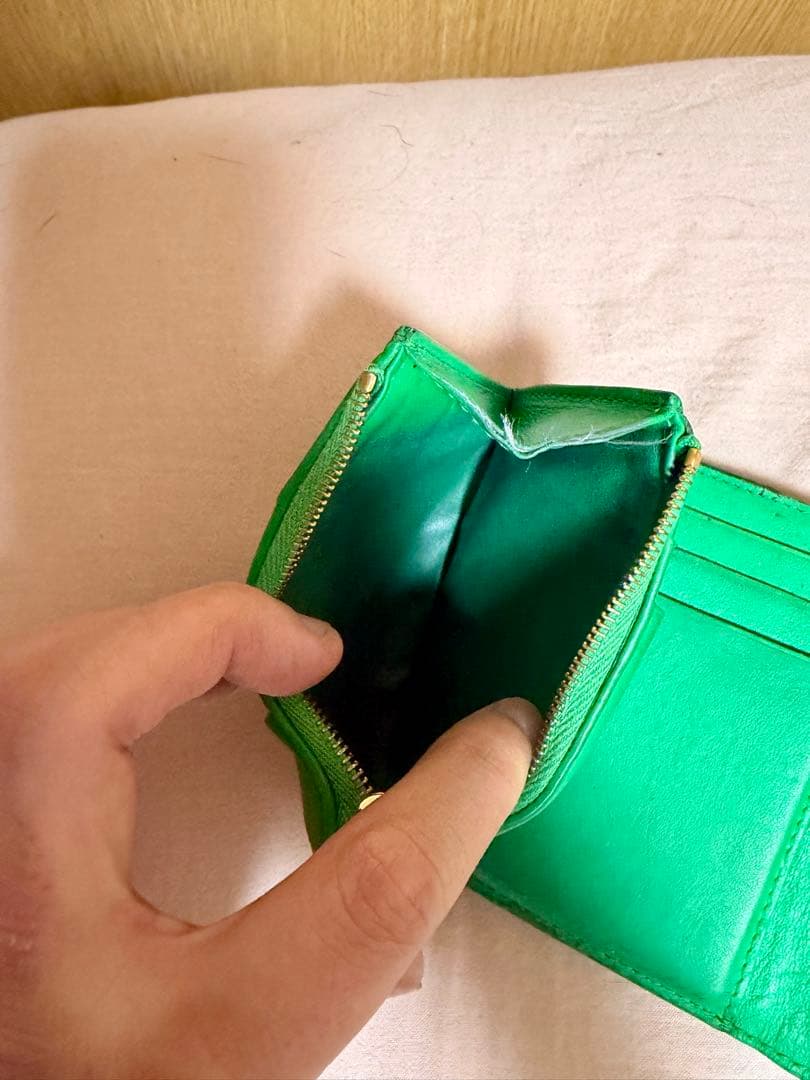 絶版　BottegaVenetaGreenボッテガヴェネタスモールカセット