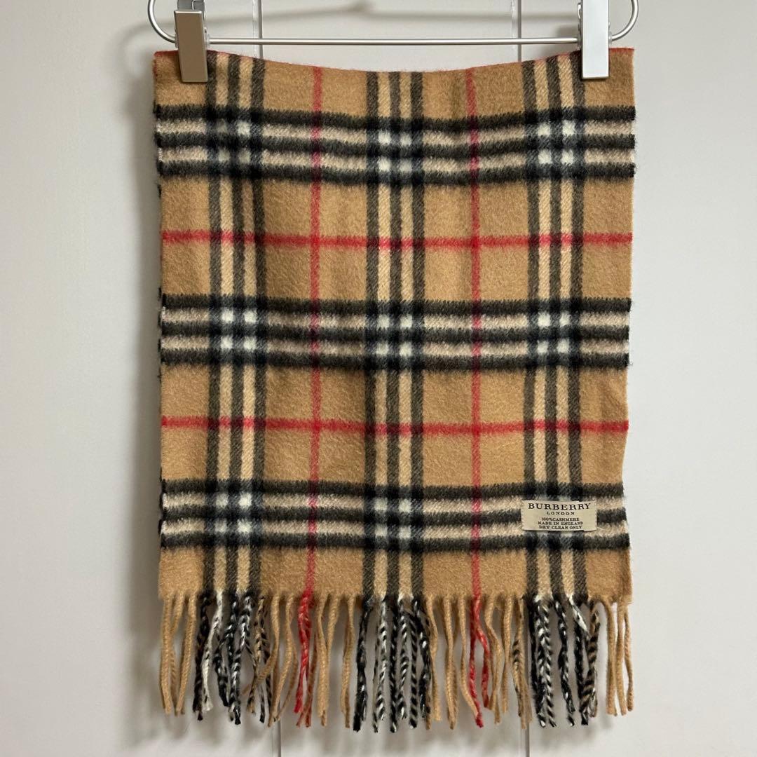 BURBERRY バーバリー カシミヤ マフラー ストール チェック ベージュ