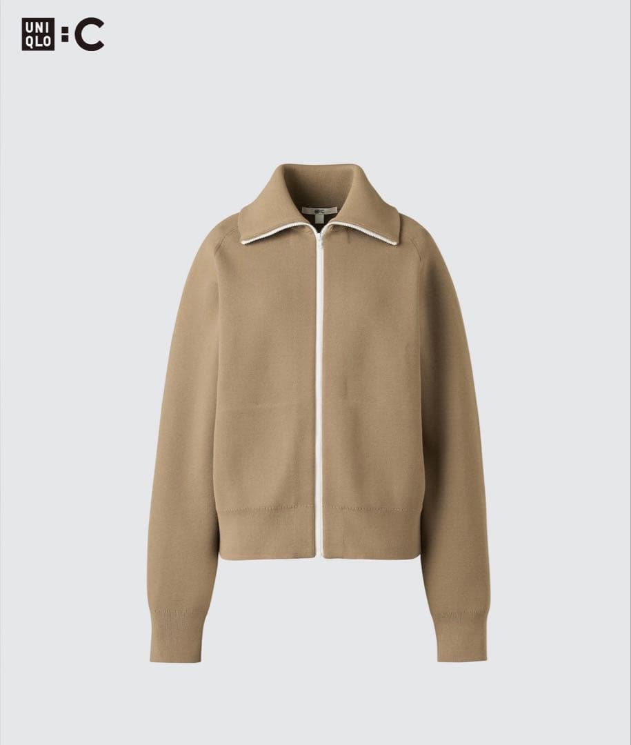ミラノリブフルジップカーディガン　UNIQLO:C