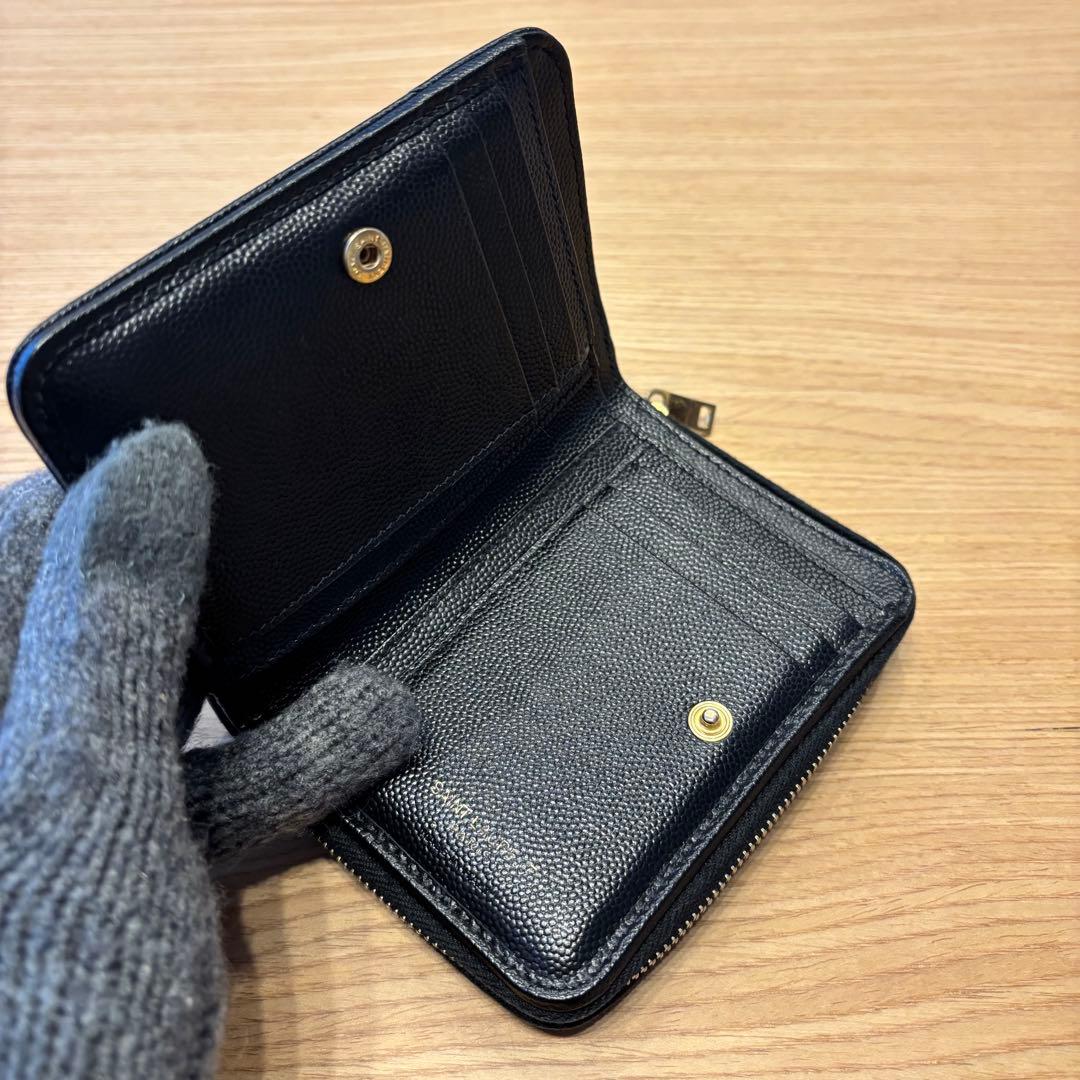 サンローラン 二つ折り ブラック 財布