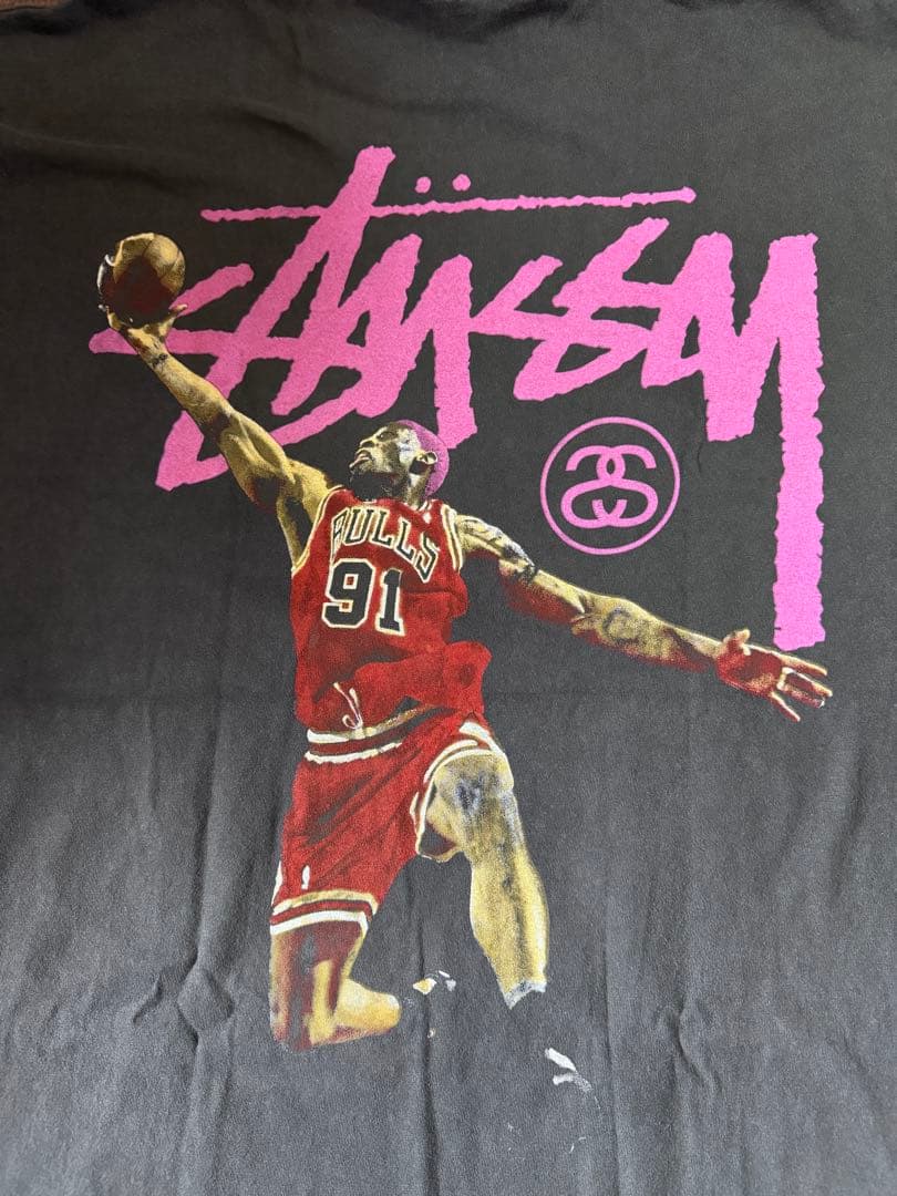 stussy × dennisrodman print tシャツ XL