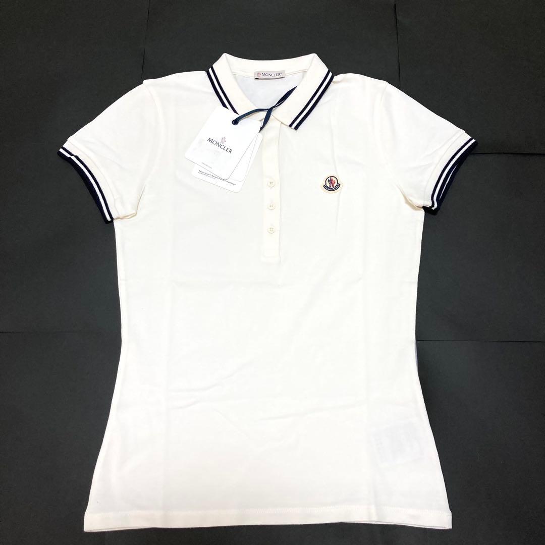 新品未使用 MONCLER モンクレール ロゴワッペン ポロシャツ ホワイト 白