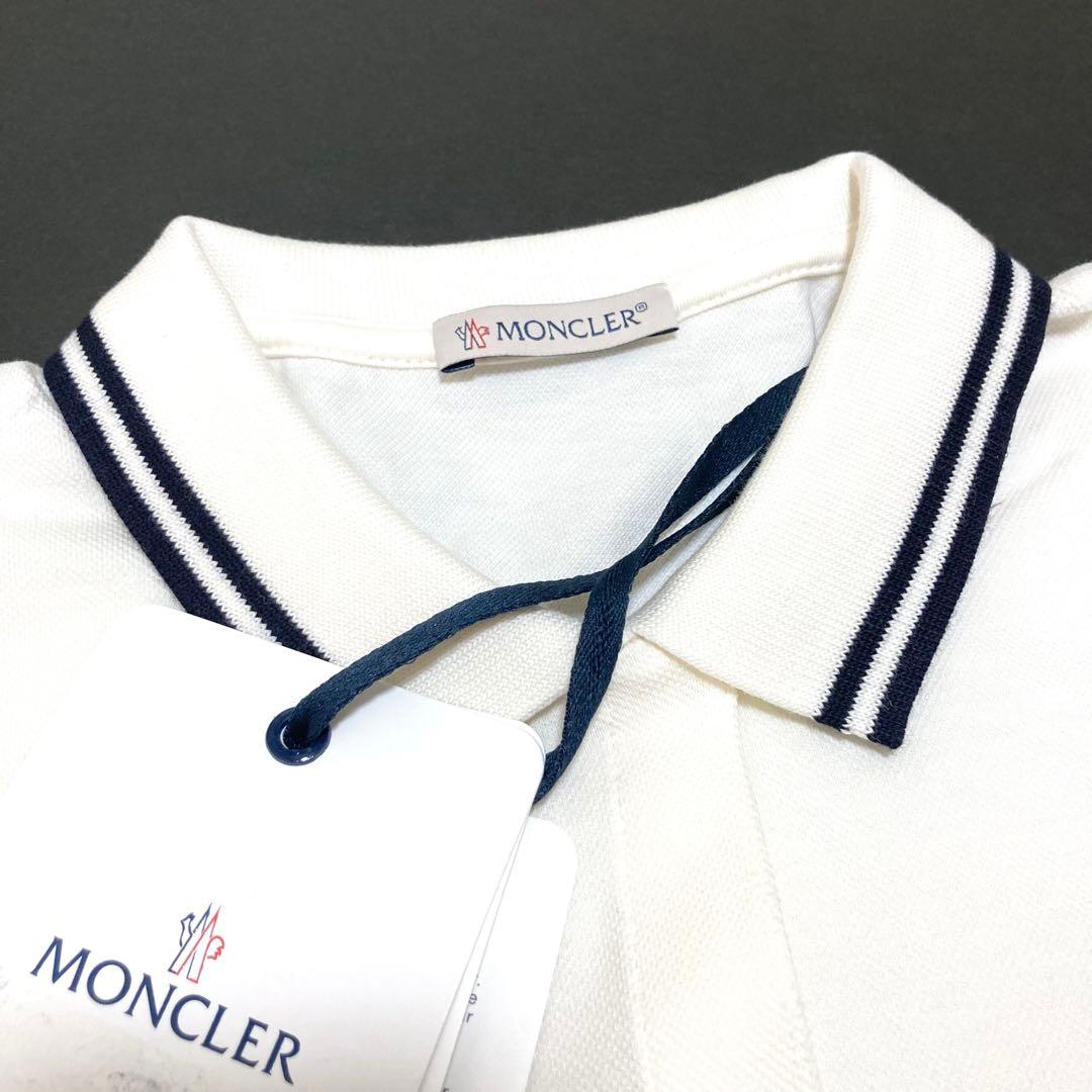 新品未使用 MONCLER モンクレール ロゴワッペン ポロシャツ ホワイト 白