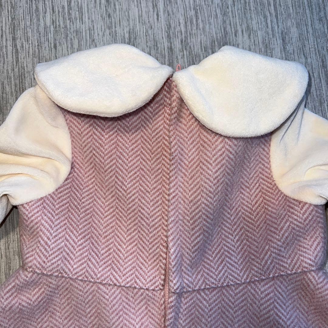 【あけちゃん様】シャーリーテンプル　うさぎくまへリボーンワンピース80cm