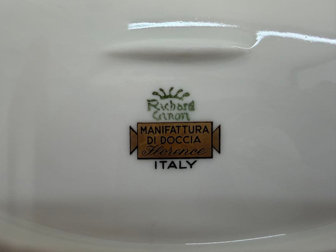 リチャードジノリ プレート 花柄 陶器 イタリア製 未使用
