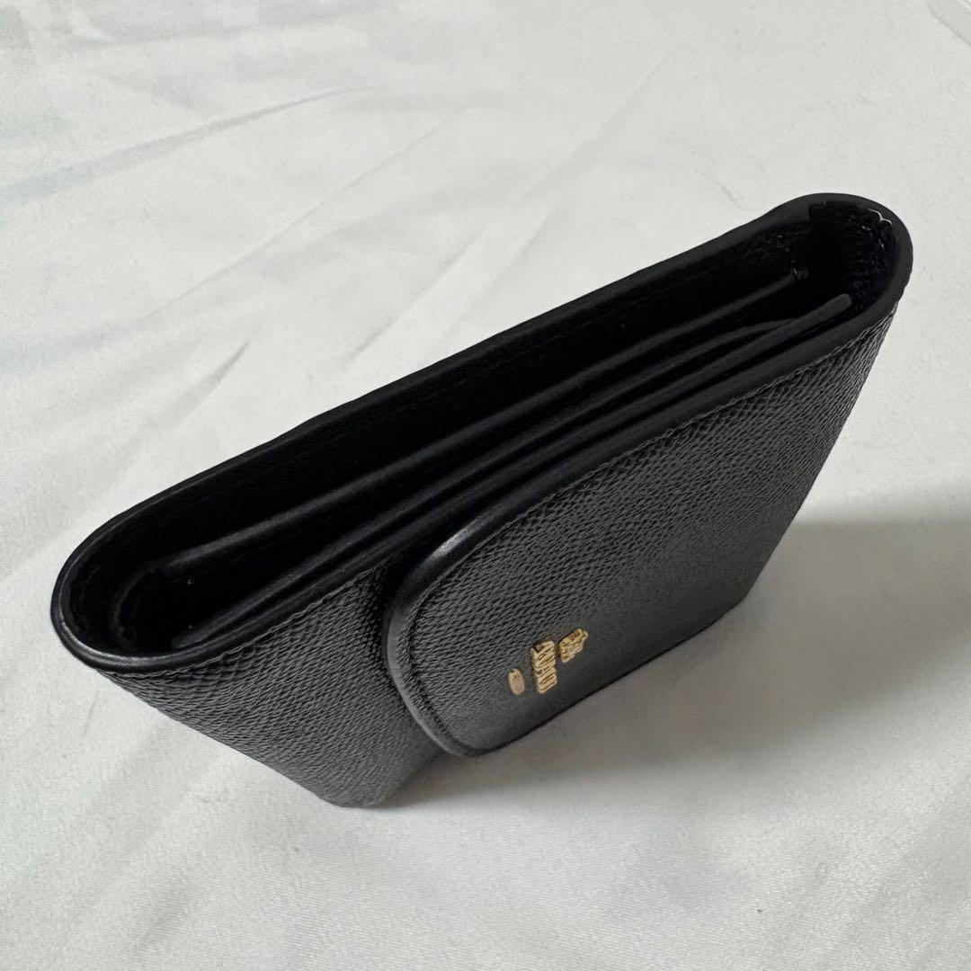 COACH ブラック 黒　三つ折り財布