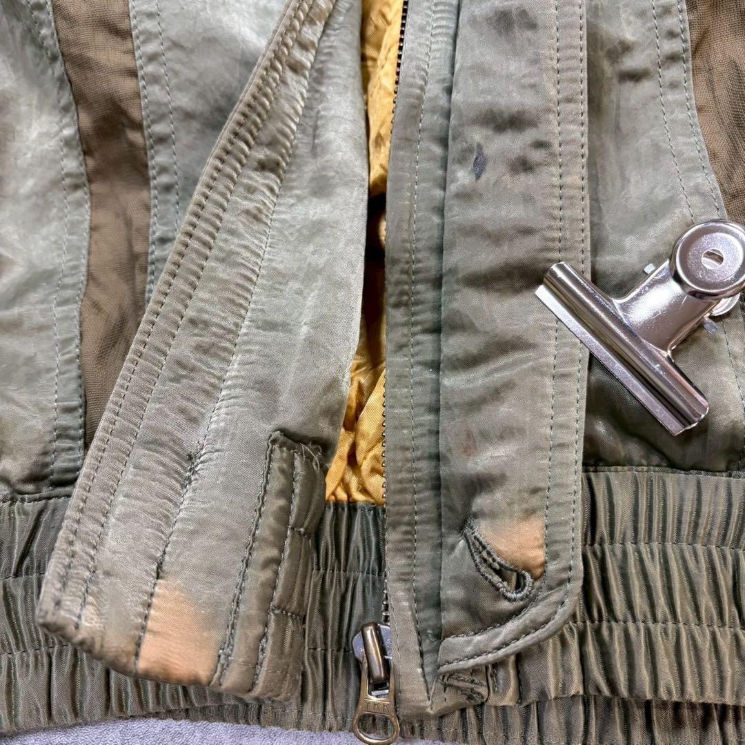 90s【archive】military jacket/Y2K/短丈/光沢/A2