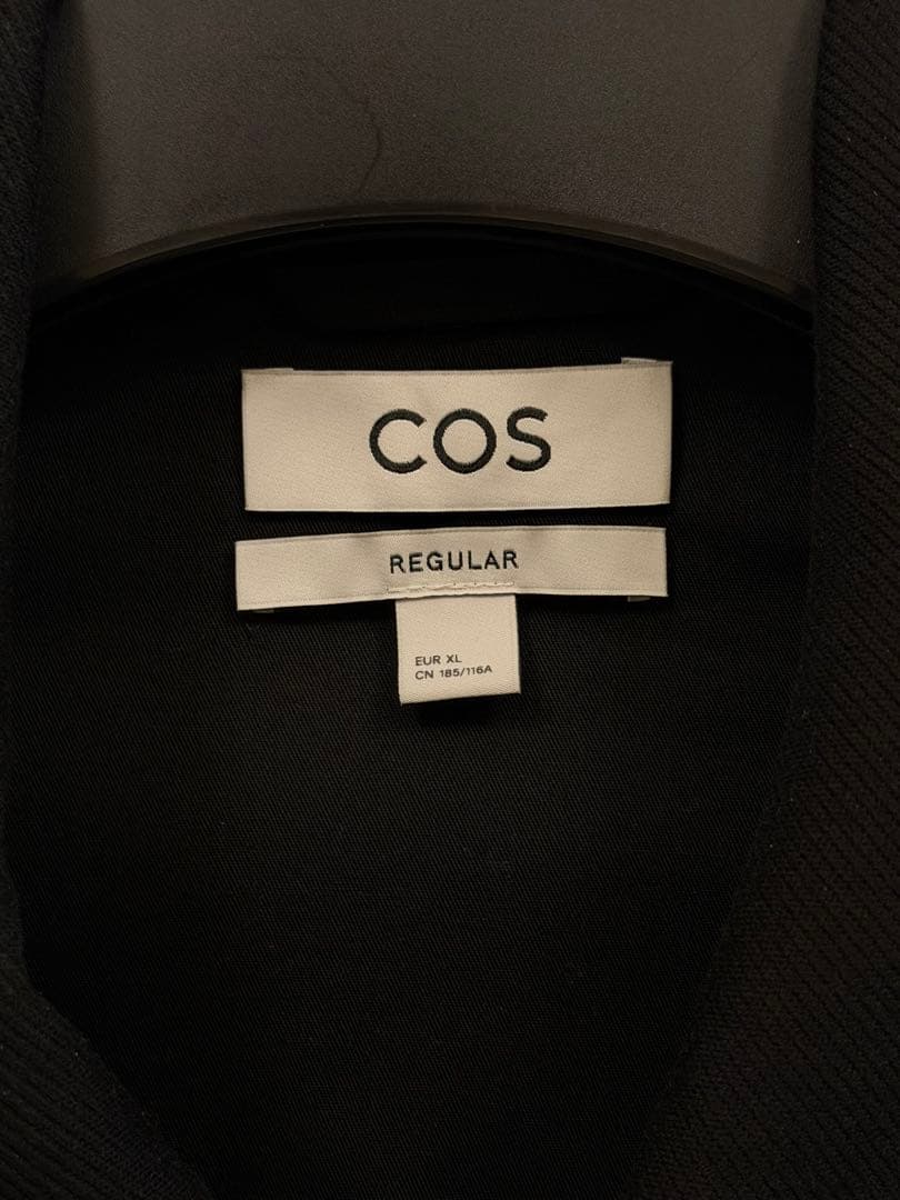 COS JERSEY-TWILL SHIRT JACKET ブラック XL