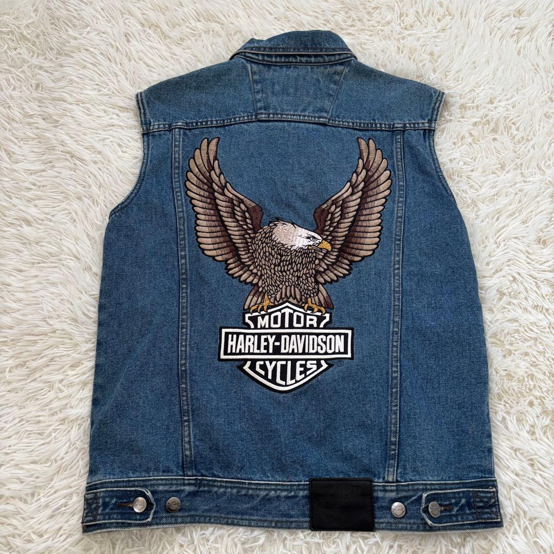 HARLEY DAVIDSON ハーレーダビッドソン デニムベスト イーグルロゴ