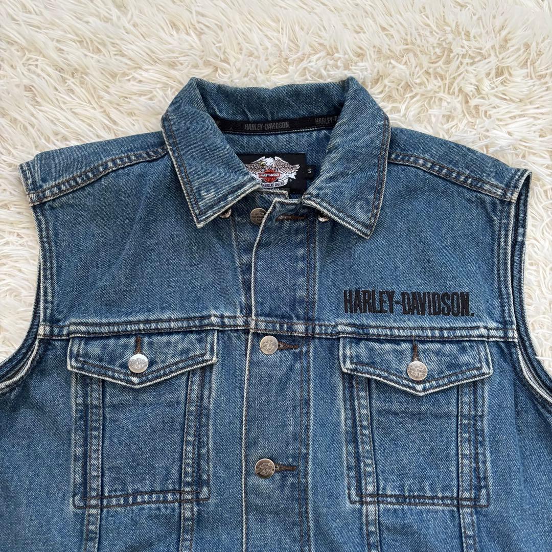 HARLEY DAVIDSON ハーレーダビッドソン デニムベスト イーグルロゴ