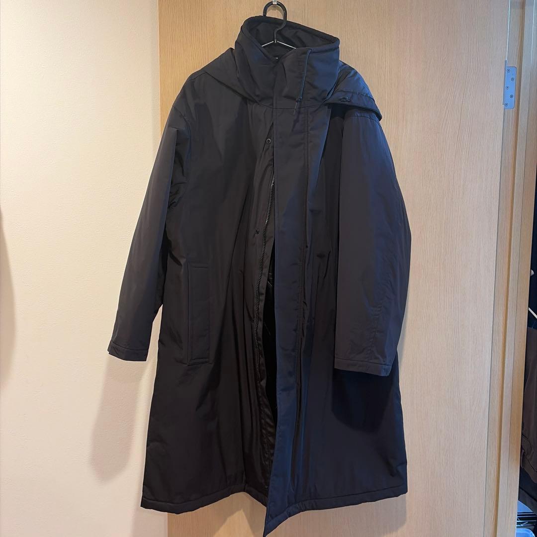 【新品】UNIQLO ユニクロC フーデッドコート　ブラック