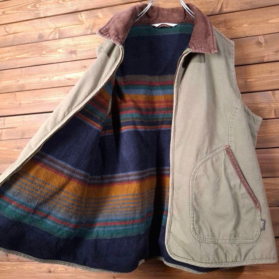 00s Woolrich ウールリッチ 襟コーデュロイ ハンティングベスト