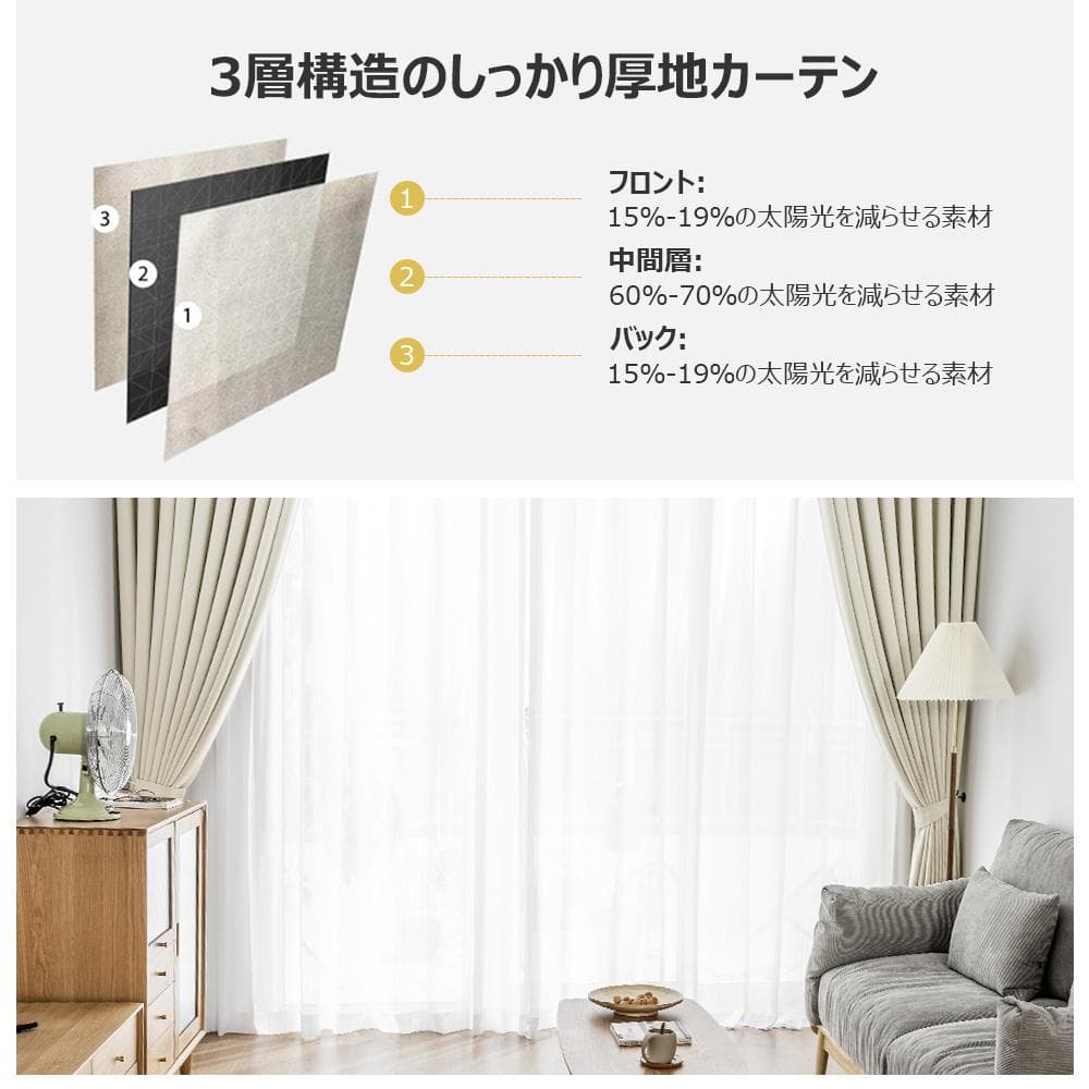 カーテン4点セットA17_、L24_、FM3、F44