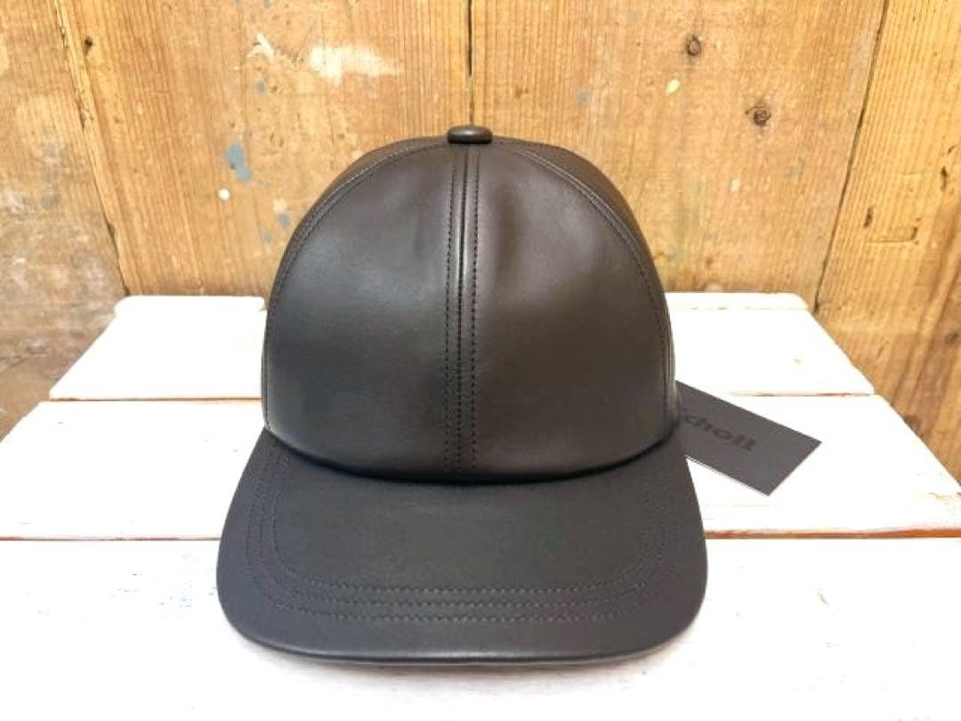 Schott ショット ワンスター レザーキャップ BK/日本製