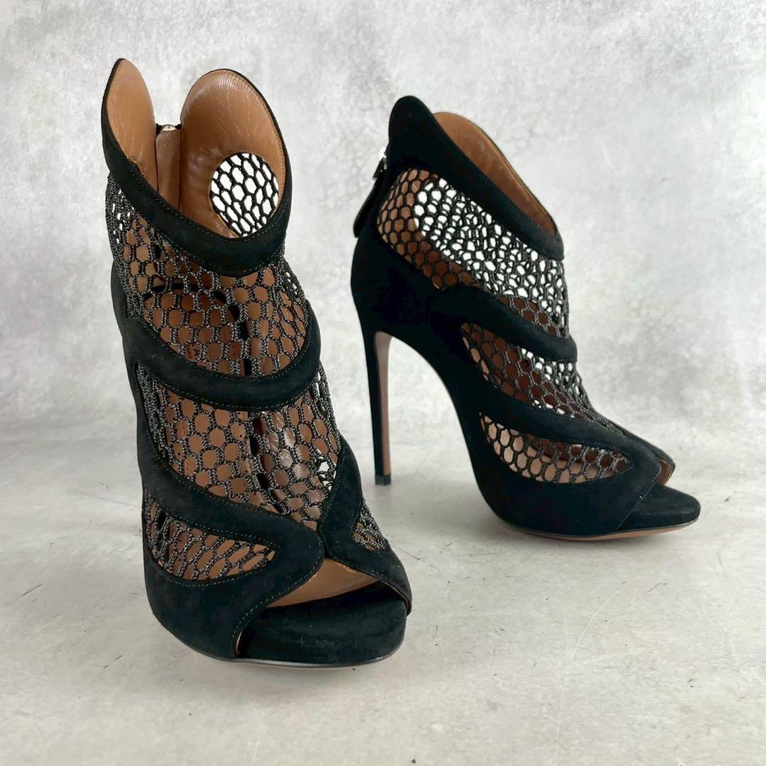 未使用品✨ALAÏA アライア メッシュ×スエード アンクルブーツ 36.5