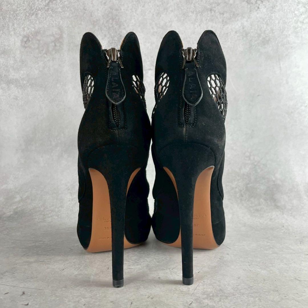 未使用品✨ALAÏA アライア メッシュ×スエード アンクルブーツ 36.5