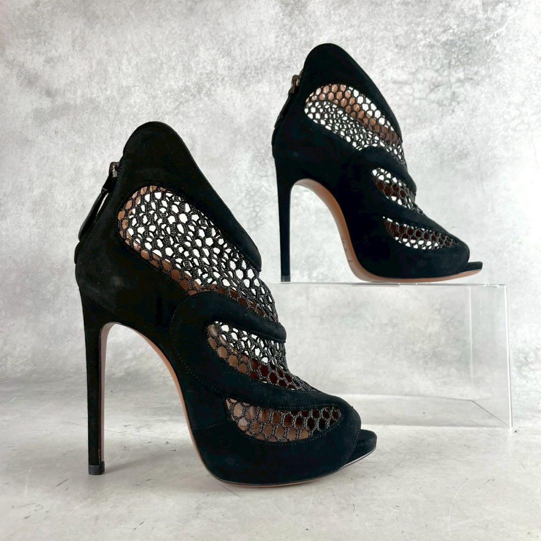 未使用品✨ALAÏA アライア メッシュ×スエード アンクルブーツ 36.5