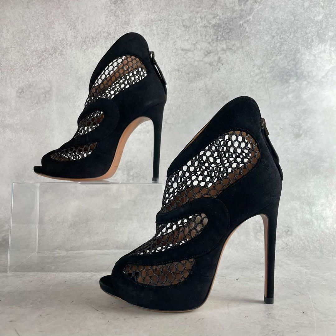未使用品✨ALAÏA アライア メッシュ×スエード アンクルブーツ 36.5