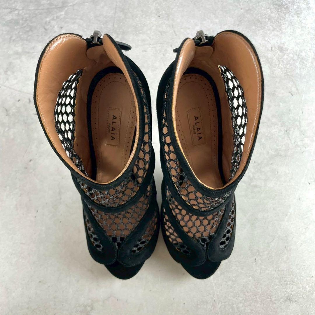 未使用品✨ALAÏA アライア メッシュ×スエード アンクルブーツ 36.5