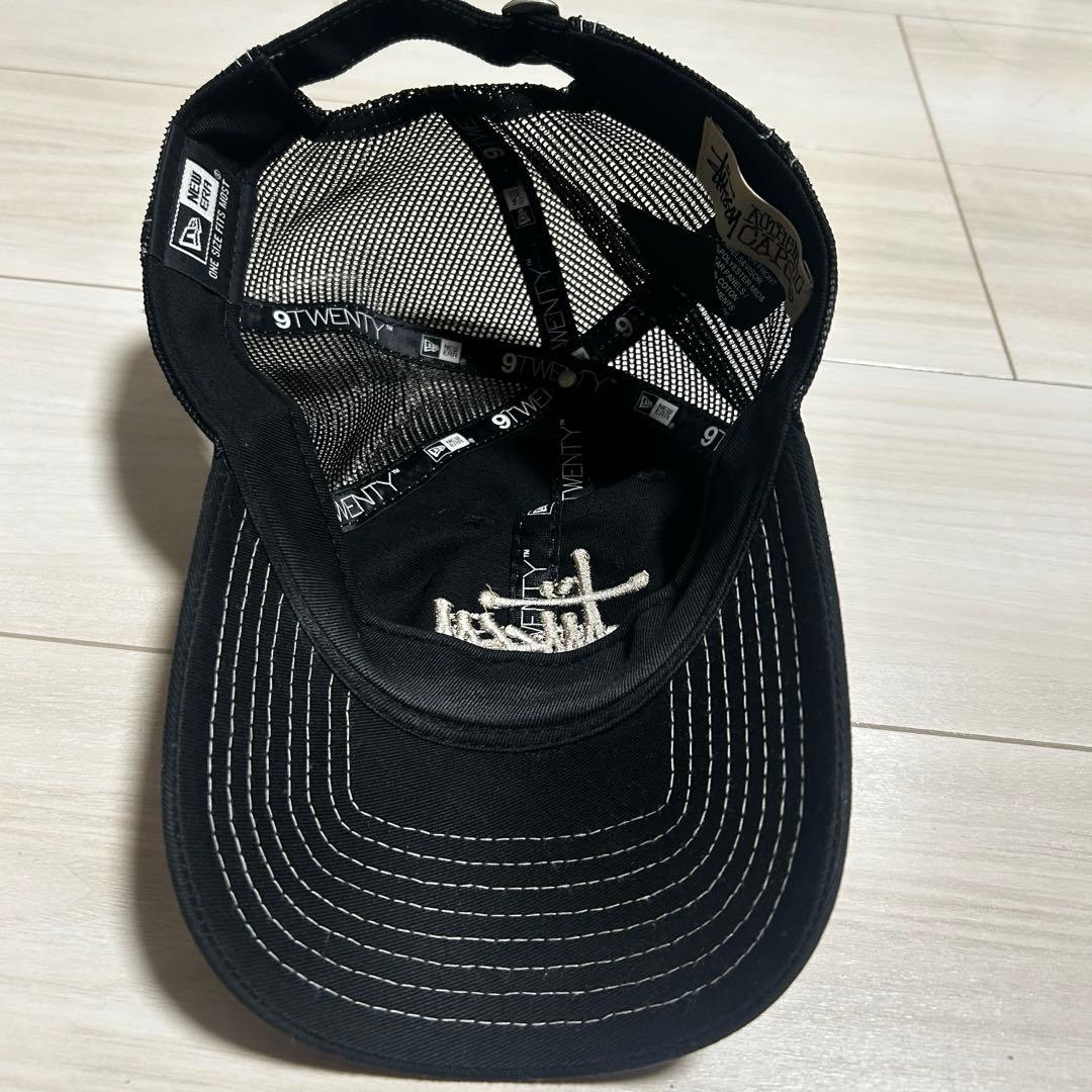 Stussy ブラック トラッカーキャップ 9TWENTY ニューエラ