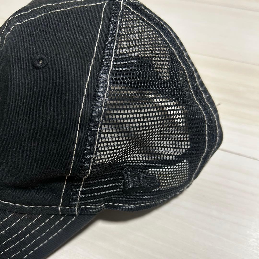 Stussy ブラック トラッカーキャップ 9TWENTY ニューエラ