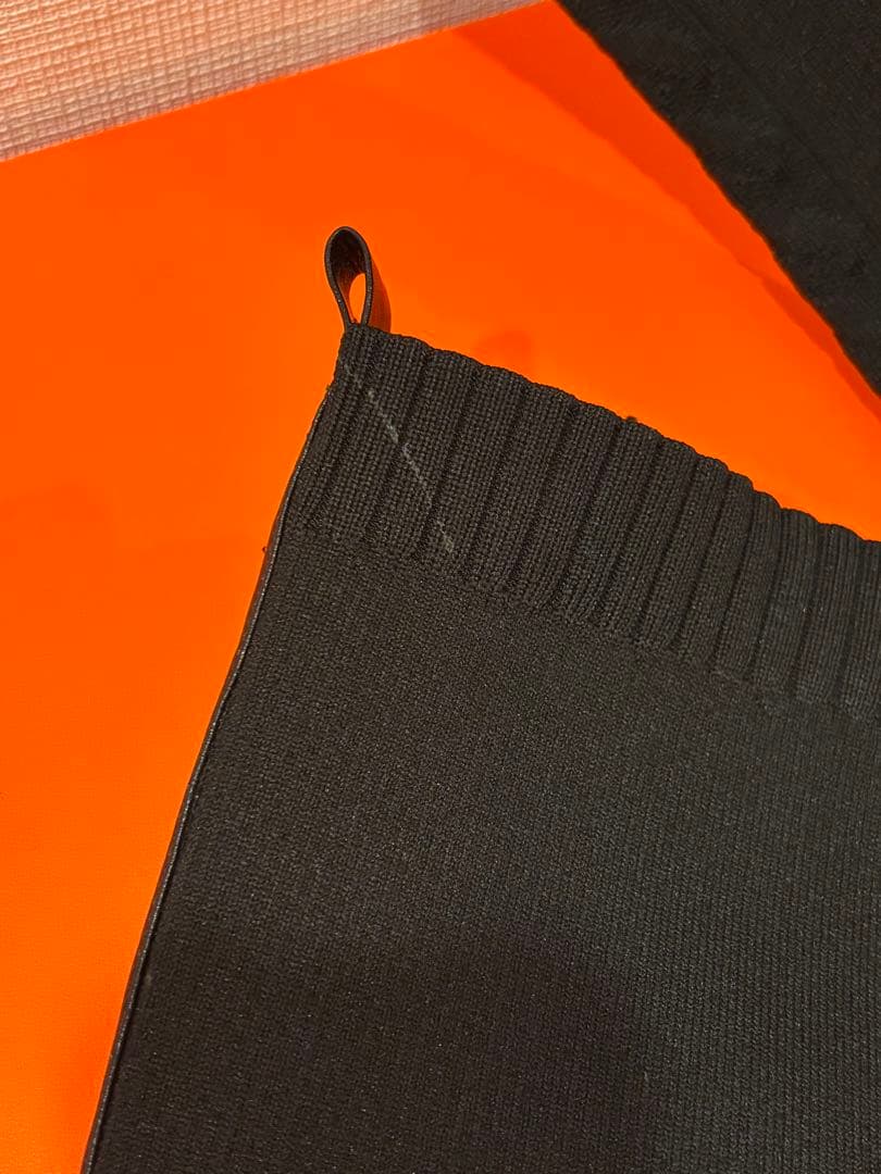 HERMES ブラック ロングブーツ 中ヒール