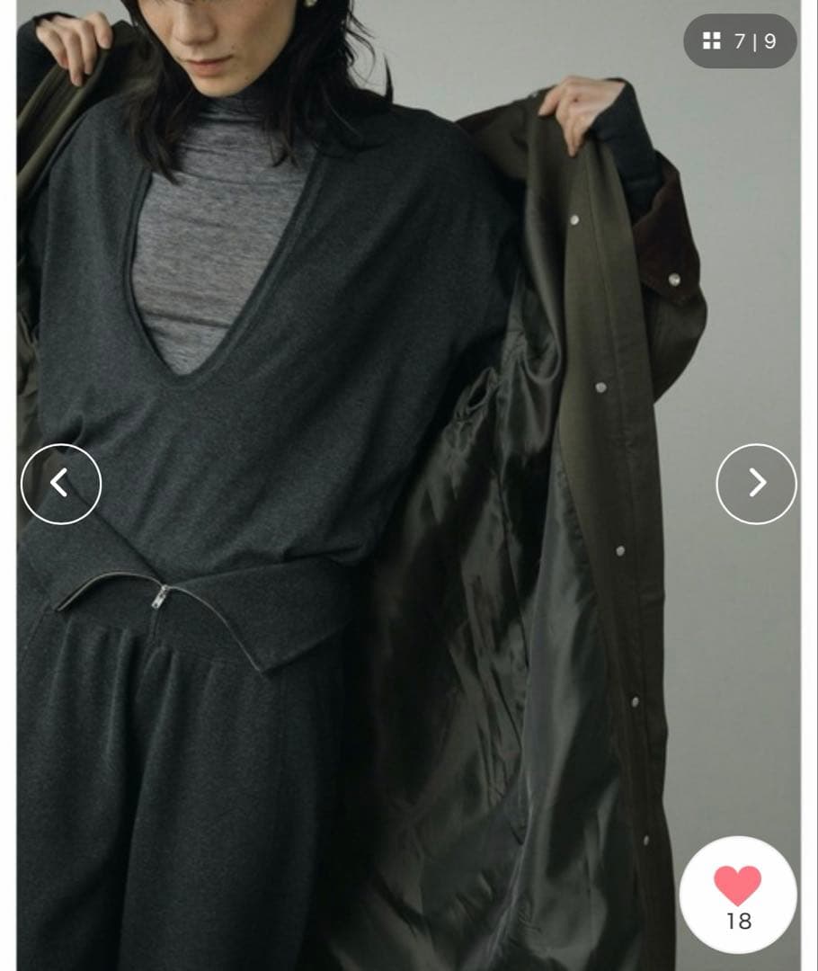 新品　ànuke アンヌークTwill Soutiencollar Coat