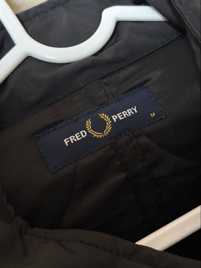 FRED PERRY ブラック ロングモッズコート M
