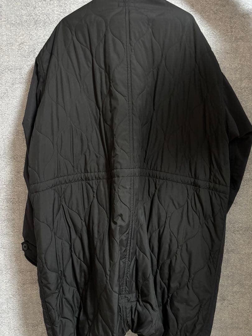 FRED PERRY ブラック ロングモッズコート M