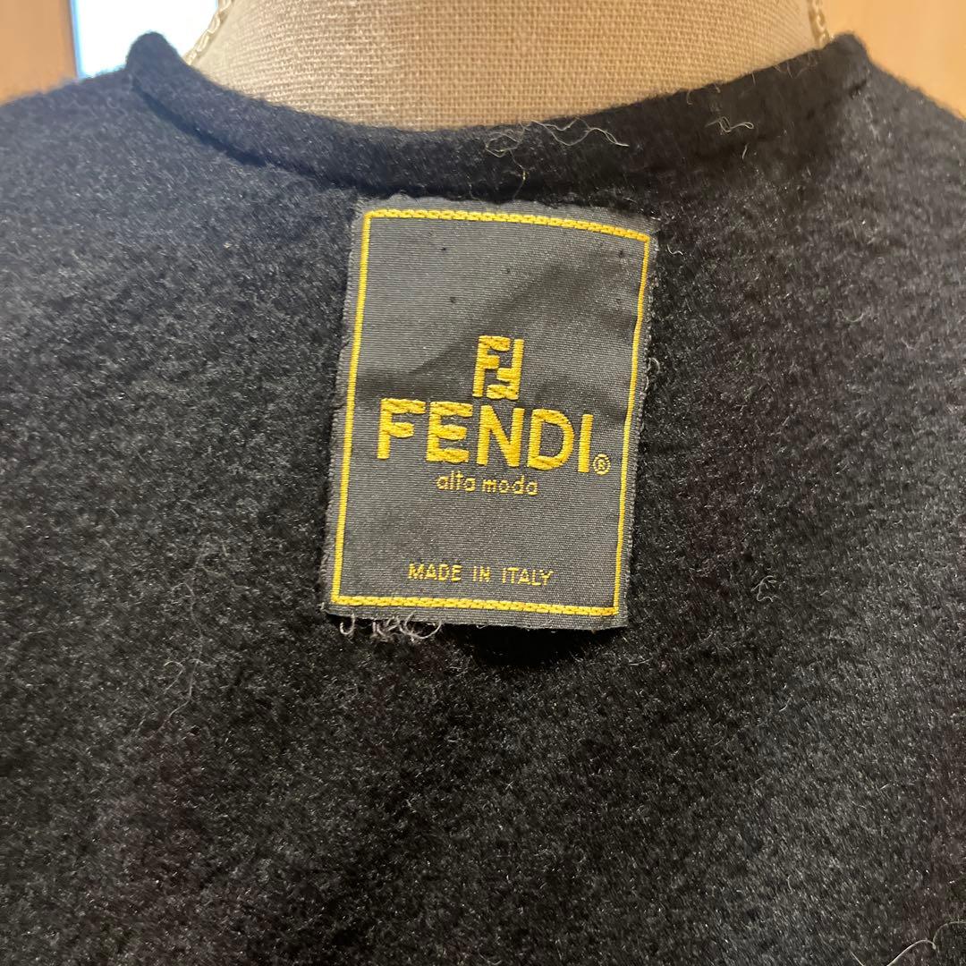 希少　✨FENDI カシミア大判ファーつきストール✨