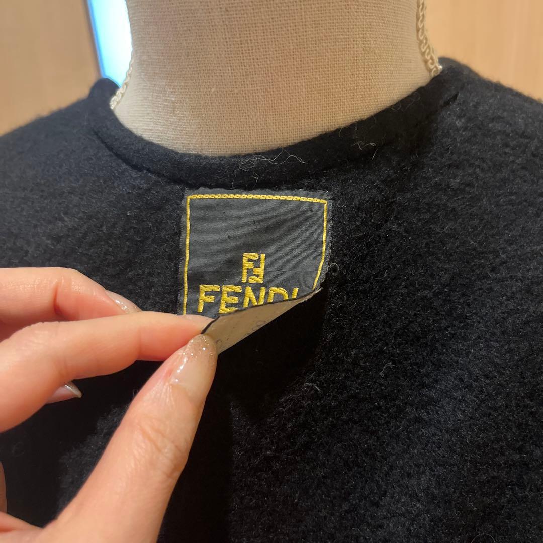 希少　✨FENDI カシミア大判ファーつきストール✨