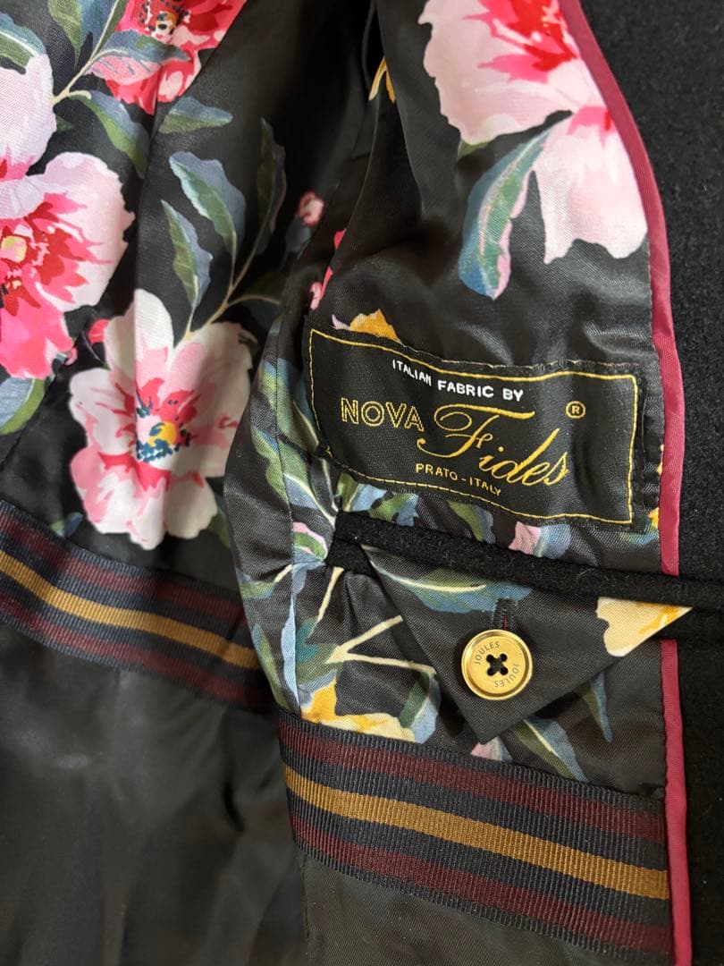 【未使用】JOULES ジュール ベルベット襟 ウールロングコート 定価5,6万