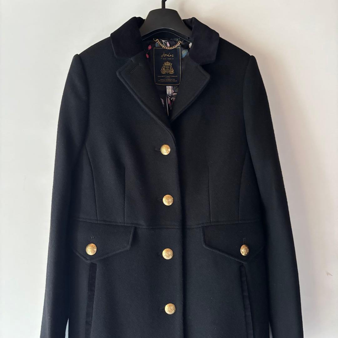 【未使用】JOULES ジュール ベルベット襟 ウールロングコート 定価5,6万