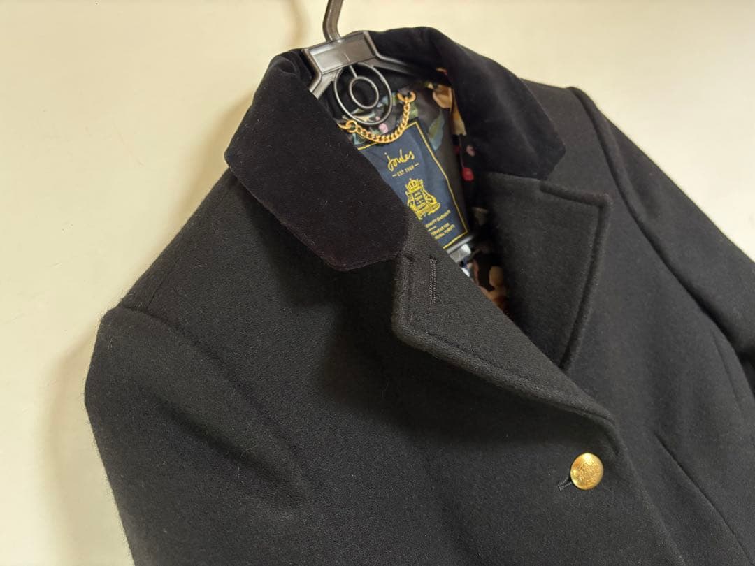 【未使用】JOULES ジュール ベルベット襟 ウールロングコート 定価5,6万