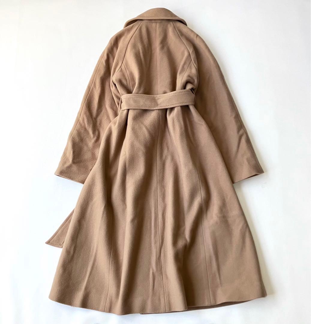 24AW ラトータリテ ステンカラーコート 定価4.9万 ロング キャメル 38