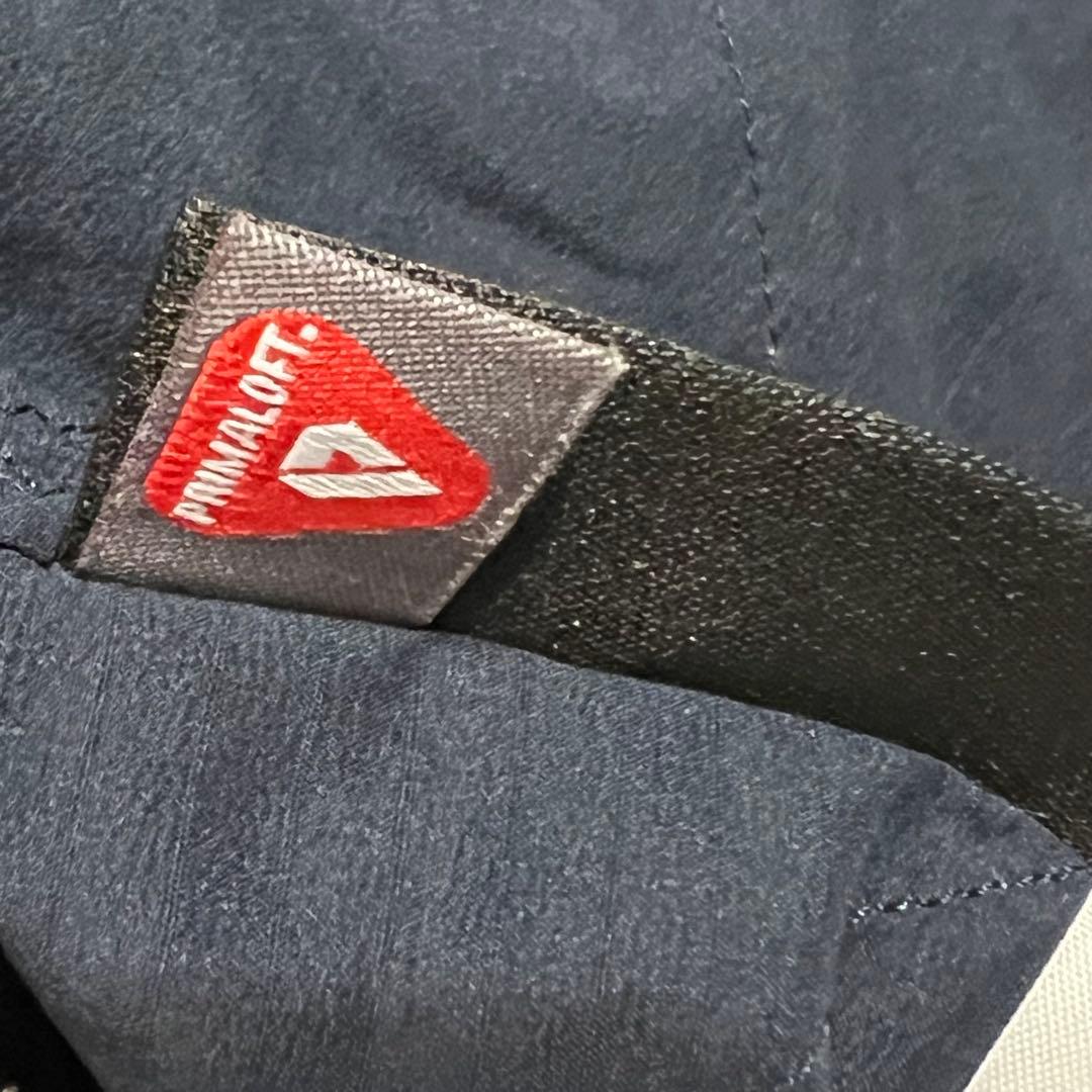 美品❤️ノースフェイス　フレキシブルゼファー中綿ノーカラーカーディガンMネイビー