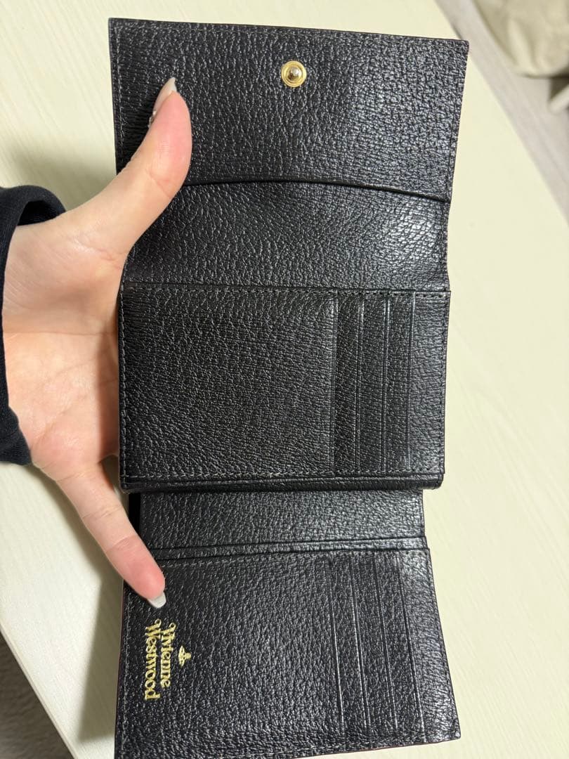 ヴィヴィアン 三つ折り財布 黒　がま口