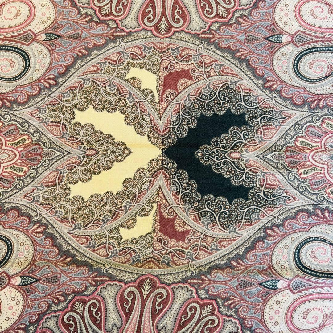 ETRO ペイズリー ストール ウールシルク イタリア製