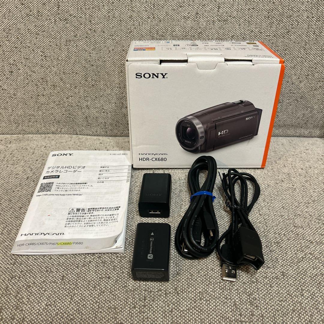 【美品】SONY HDR-CX680 HD 純正付属品・元箱付き ビデオカメラ