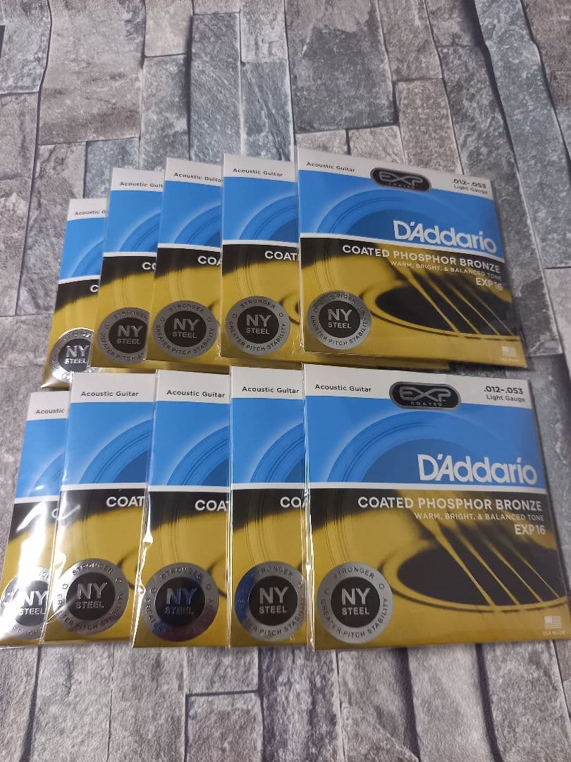 D'Addario EXP16 アコースティックギター弦 10パック