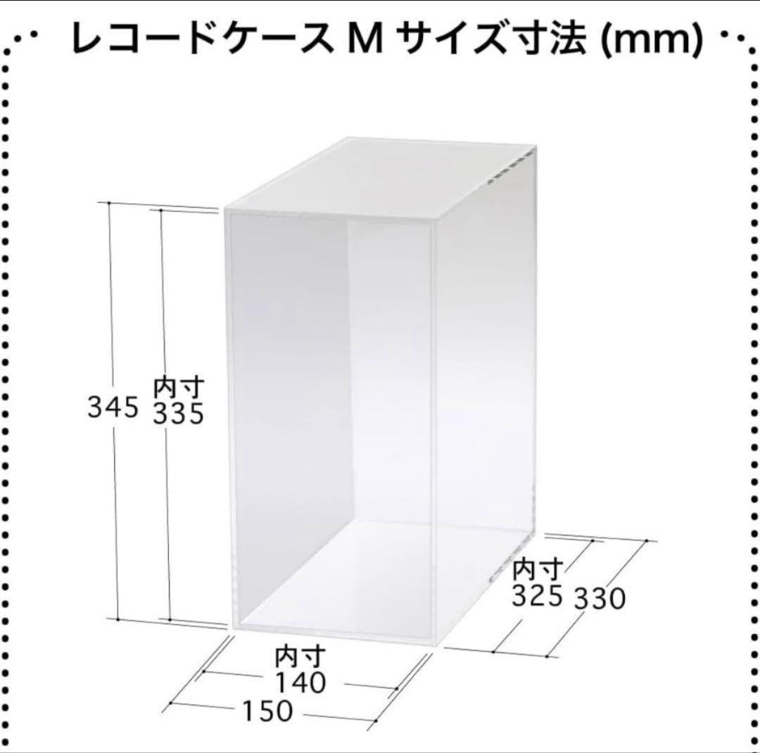 F+Tres　LPレコードケース 透明 収納 Mサイズ　収納目安30枚①