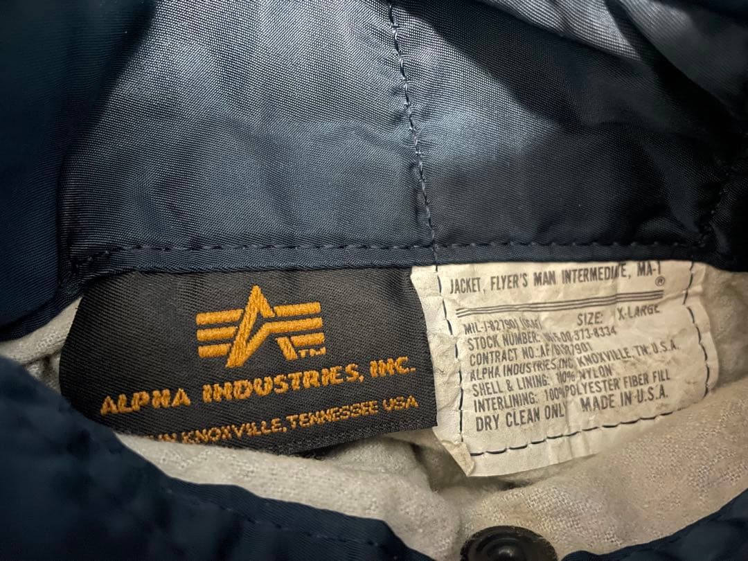 90s USA製 ALPHA MA-1 XLサイズ