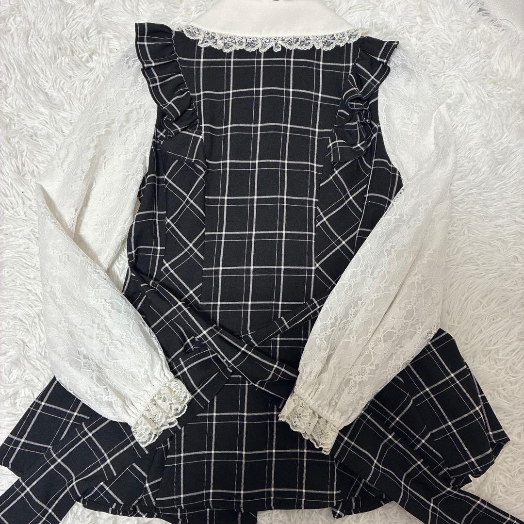 シークレットハニーレース袖フリルヨークセットアップ