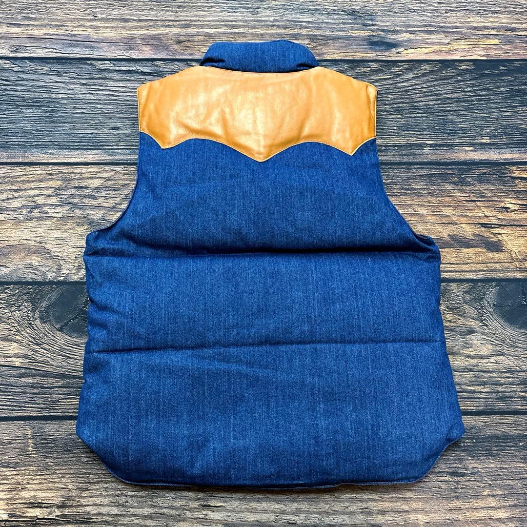 トップス HOUSTON / YORK LEATHER DOWN VEST